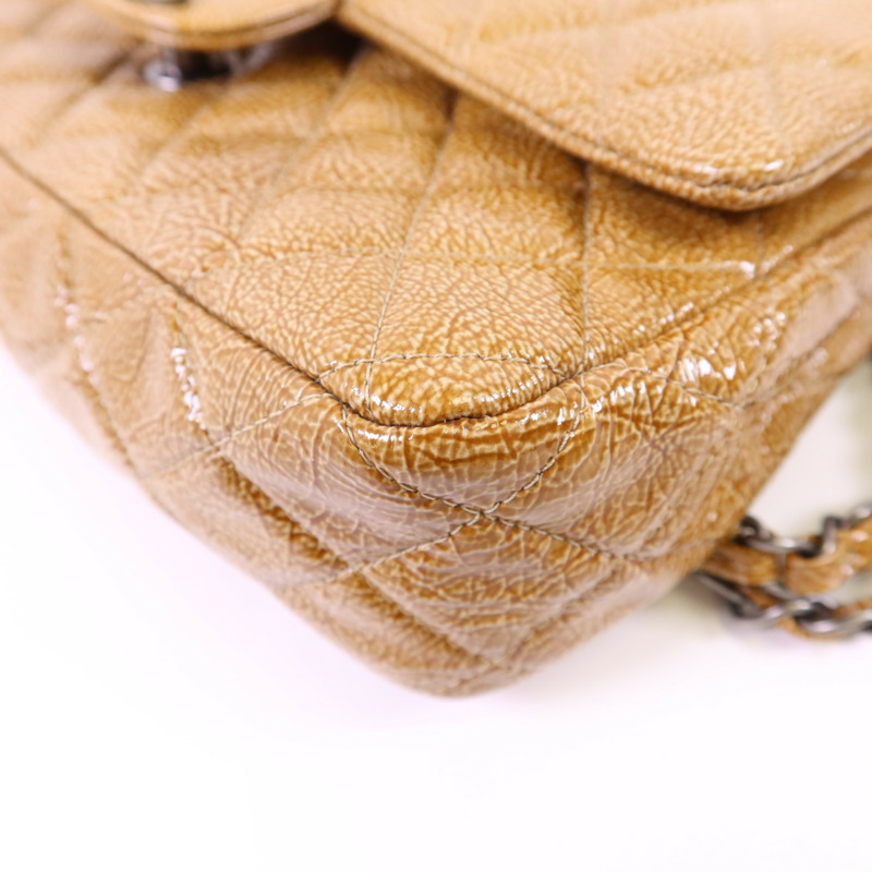 CHANEL 牛皮皮革Shoulder Bag銀扣鏈帶肩背袋-11