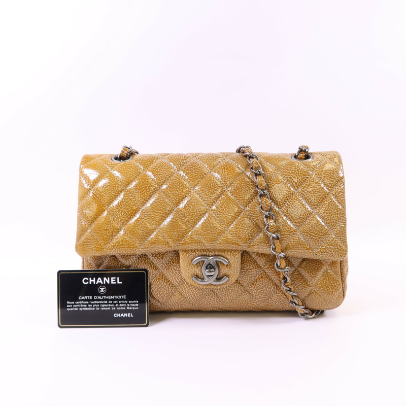 CHANEL 牛皮皮革Shoulder Bag銀扣鏈帶肩背袋-20