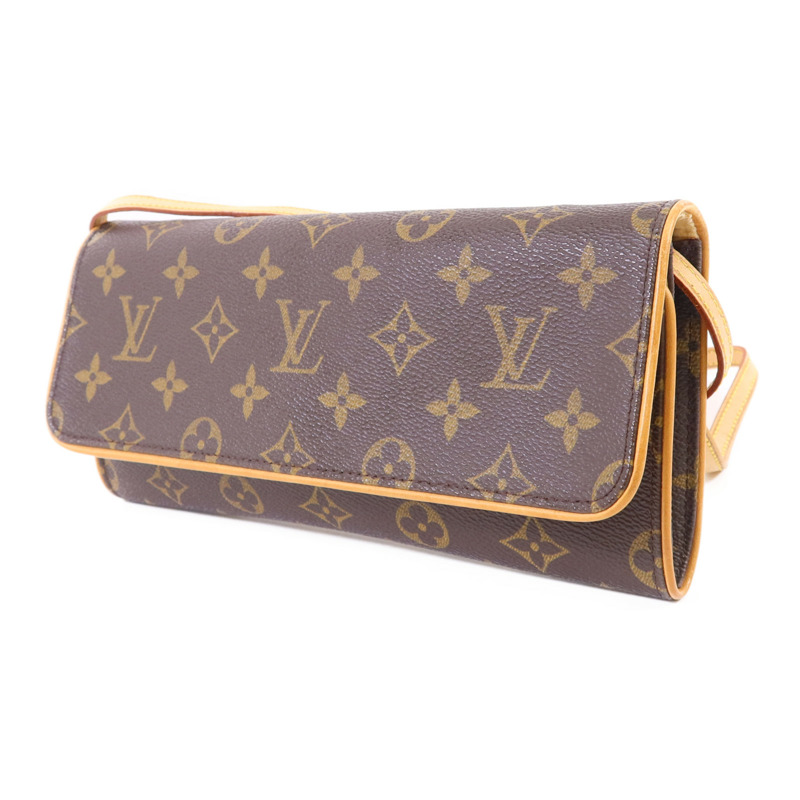 LOUIS VUITTON Monogram Pochette Twin GM金扣肩背袋-2