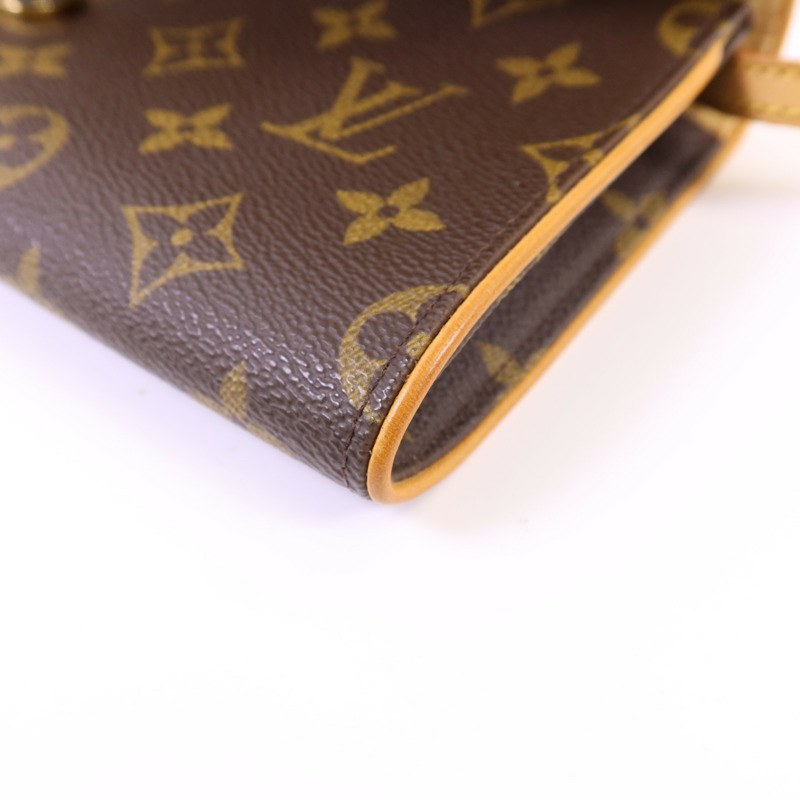 LOUIS VUITTON Monogram Pochette Twin GM金扣肩背袋-9