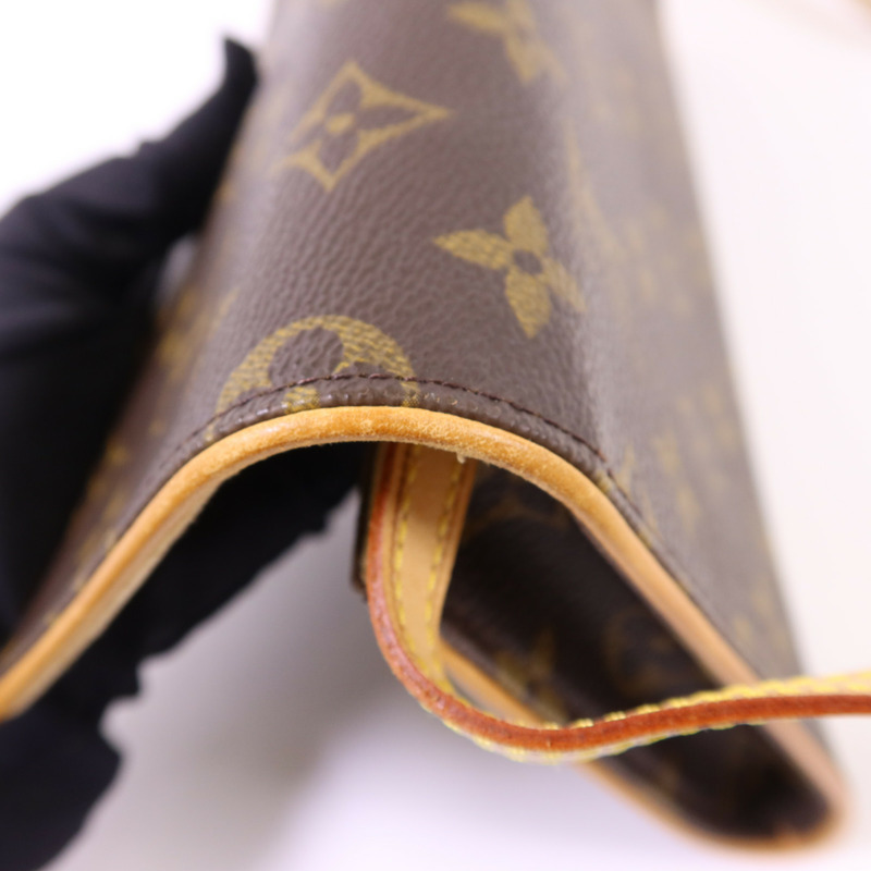 LOUIS VUITTON Monogram Pochette Twin GM金扣肩背袋-13