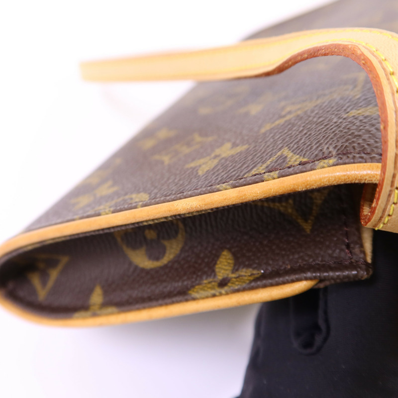 LOUIS VUITTON Monogram Pochette Twin GM金扣肩背袋-14