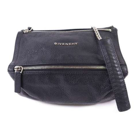 GIVENCHY 牛皮皮革Pandora Mini銀扣鏈帶肩背袋