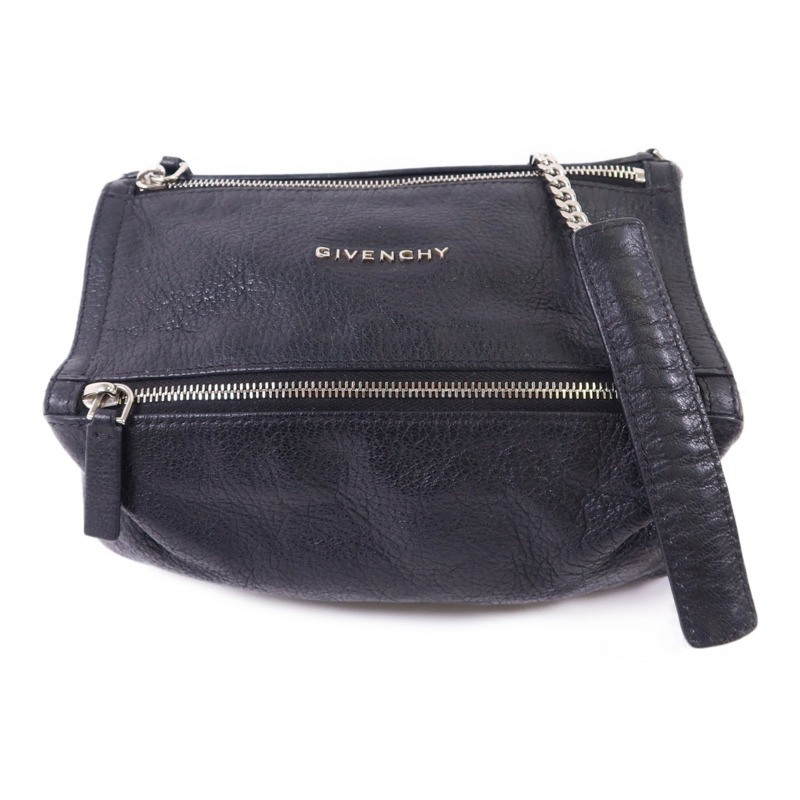 GIVENCHY 牛皮皮革Pandora Mini銀扣鏈帶肩背袋-0