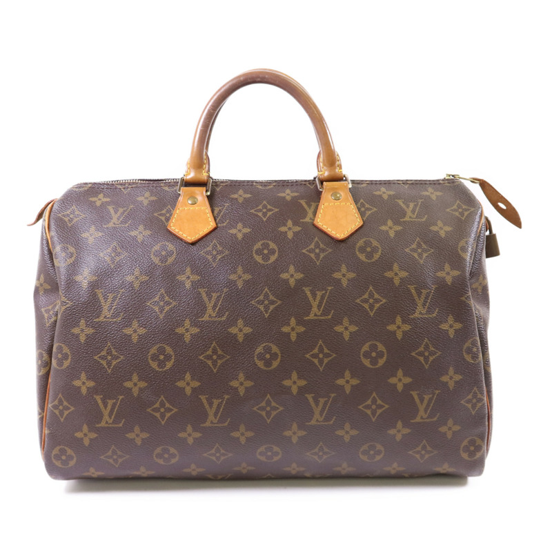 LOUIS VUITTON Monogram Speedy 35金扣手挽袋-0