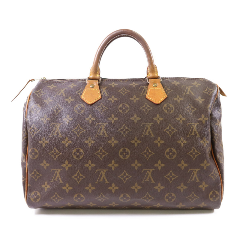 LOUIS VUITTON Monogram Speedy 35金扣手挽袋-1