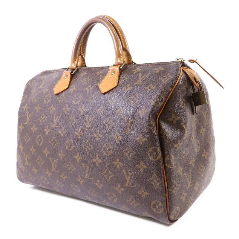 LOUIS VUITTON Monogram Speedy 35金扣手挽袋-2