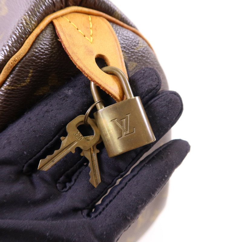 LOUIS VUITTON Monogram Speedy 35金扣手挽袋-8