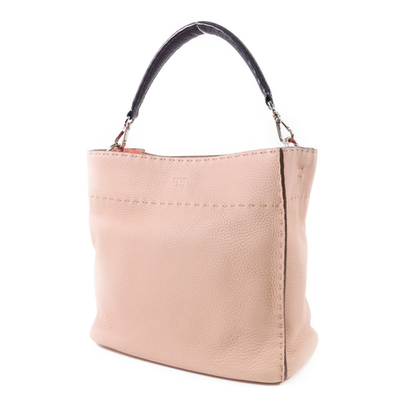 FENDI 牛皮皮革2 Way Shoulder Bag銀扣手挽肩背兩用袋-2