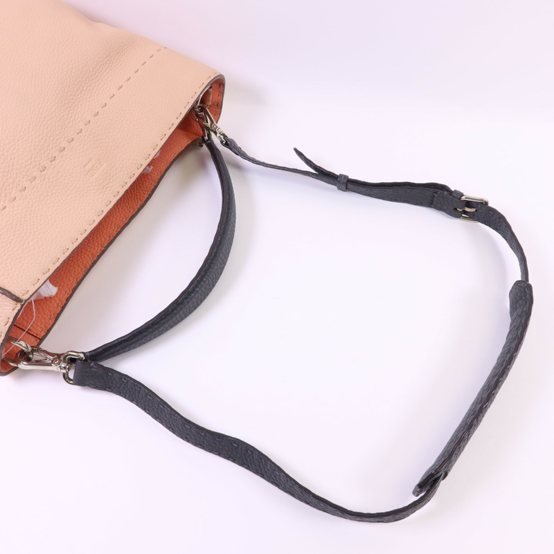 FENDI 牛皮皮革2 Way Shoulder Bag銀扣手挽肩背兩用袋-4