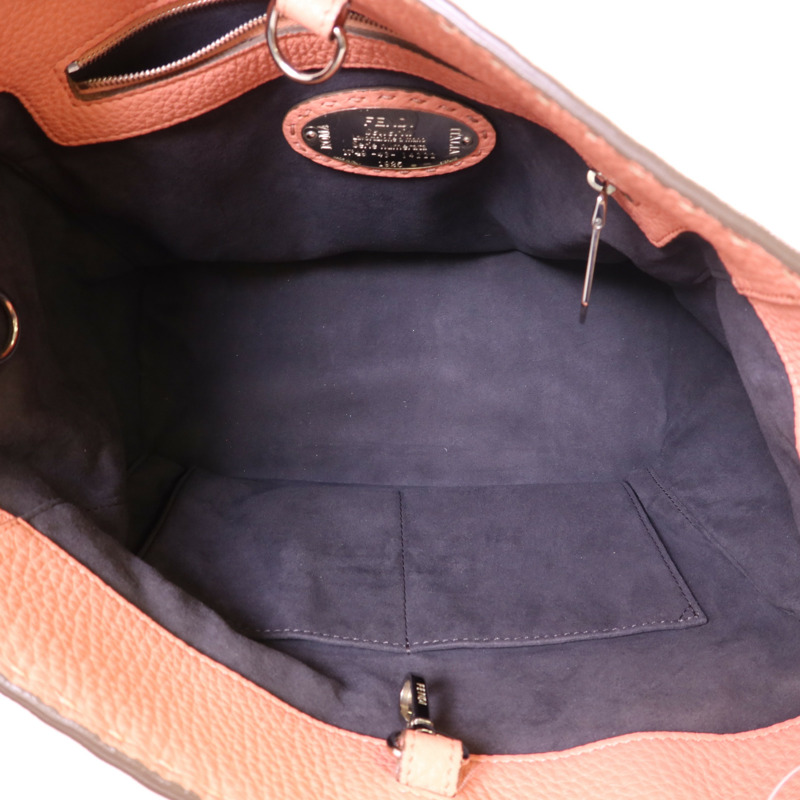 FENDI 牛皮皮革2 Way Shoulder Bag銀扣手挽肩背兩用袋-5