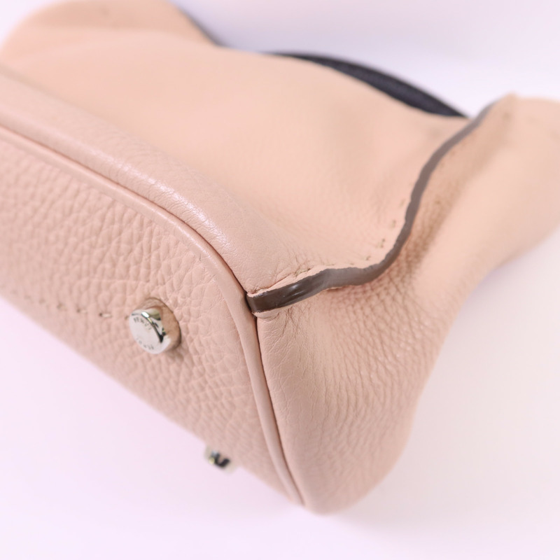 FENDI 牛皮皮革2 Way Shoulder Bag銀扣手挽肩背兩用袋-13