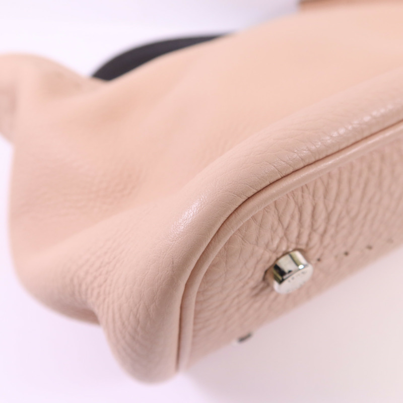 FENDI 牛皮皮革2 Way Shoulder Bag銀扣手挽肩背兩用袋-14