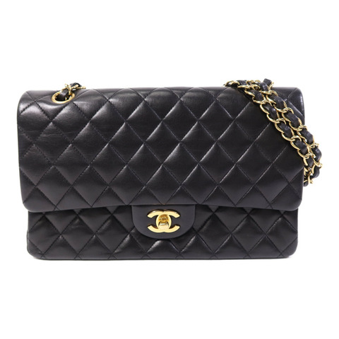 CHANEL 羊皮皮革Classic 25金扣鏈帶肩背袋