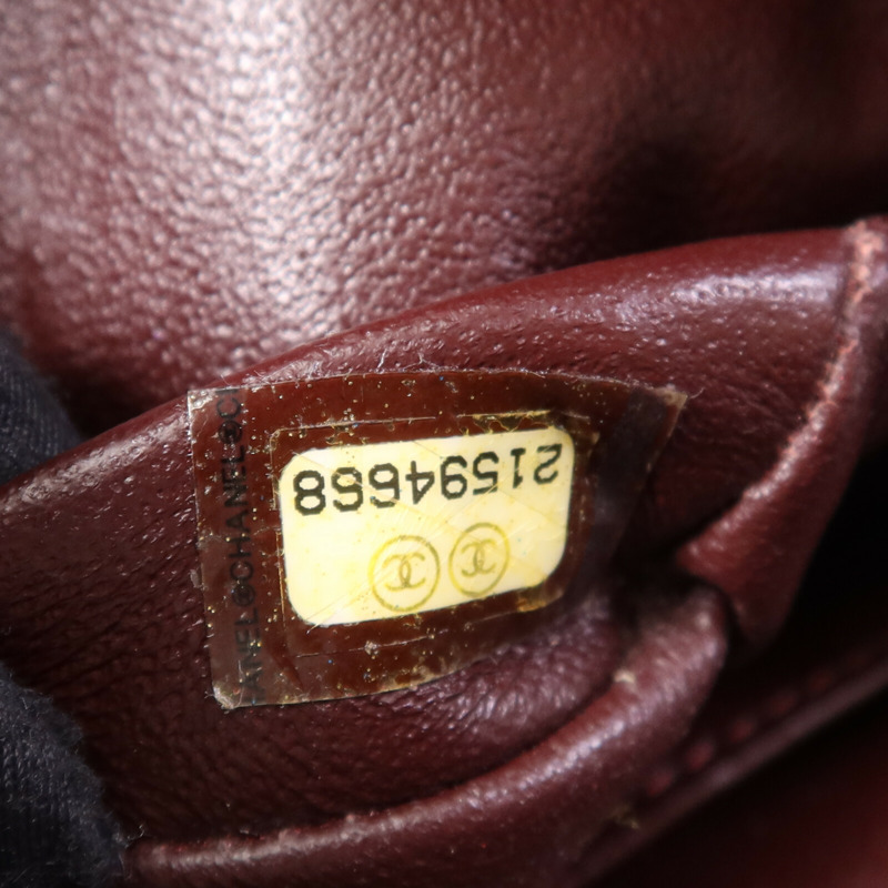 CHANEL 羊皮皮革Classic 25金扣鏈帶肩背袋-7