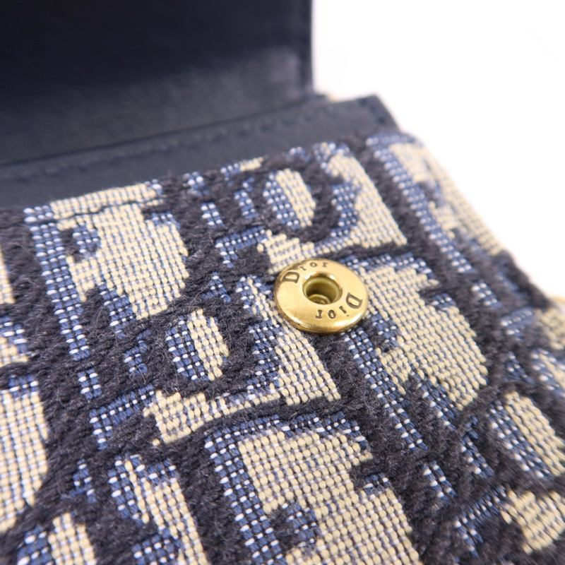 Dior 帆布Small Saddle Pouch金扣鏈帶肩背袋-11