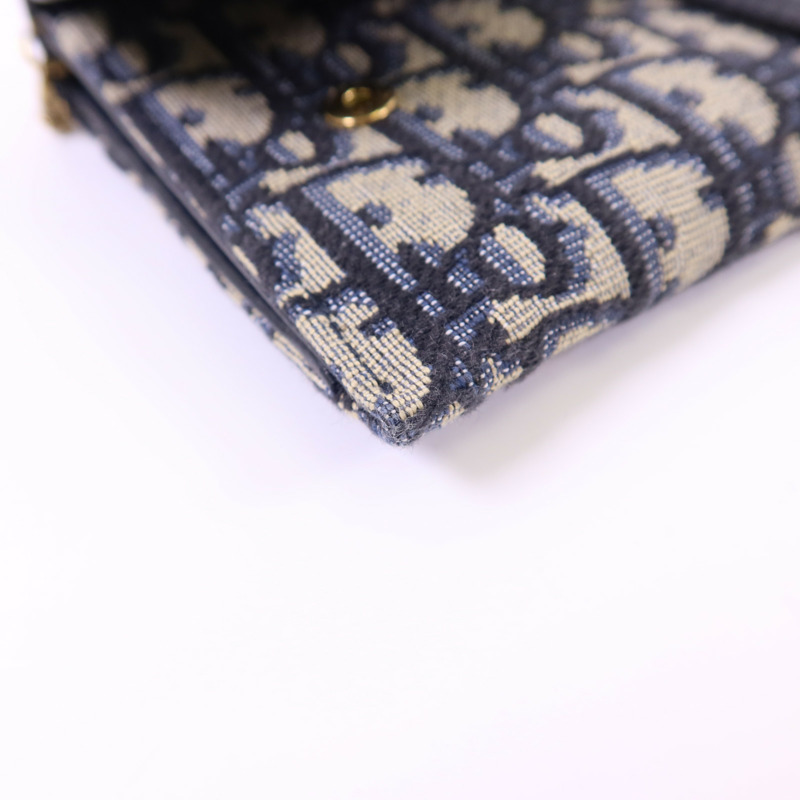 Dior 帆布Small Saddle Pouch金扣鏈帶肩背袋-13