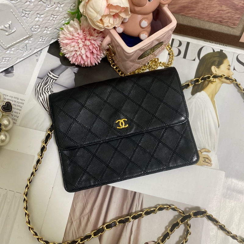 CHANEL 香奈兒經典雙C 信封包鏈條包🏅-4