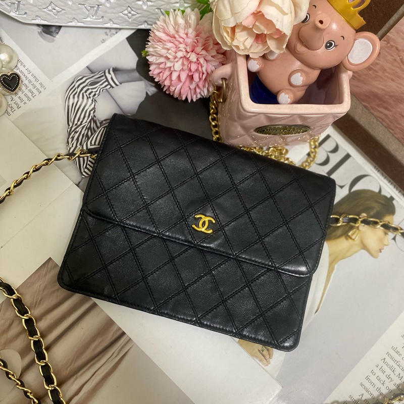 CHANEL 香奈兒經典雙C 信封包鏈條包🏅-6