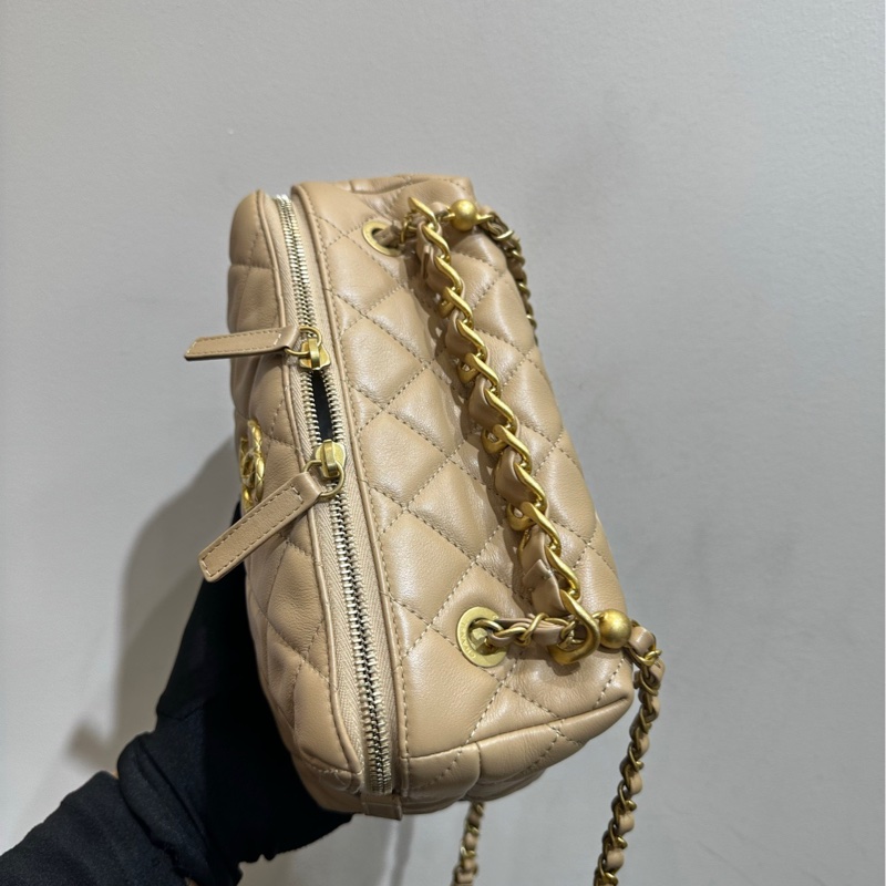 【99❤️】Chanel 22s米色金扣 相機包/單肩包斜挎包-4