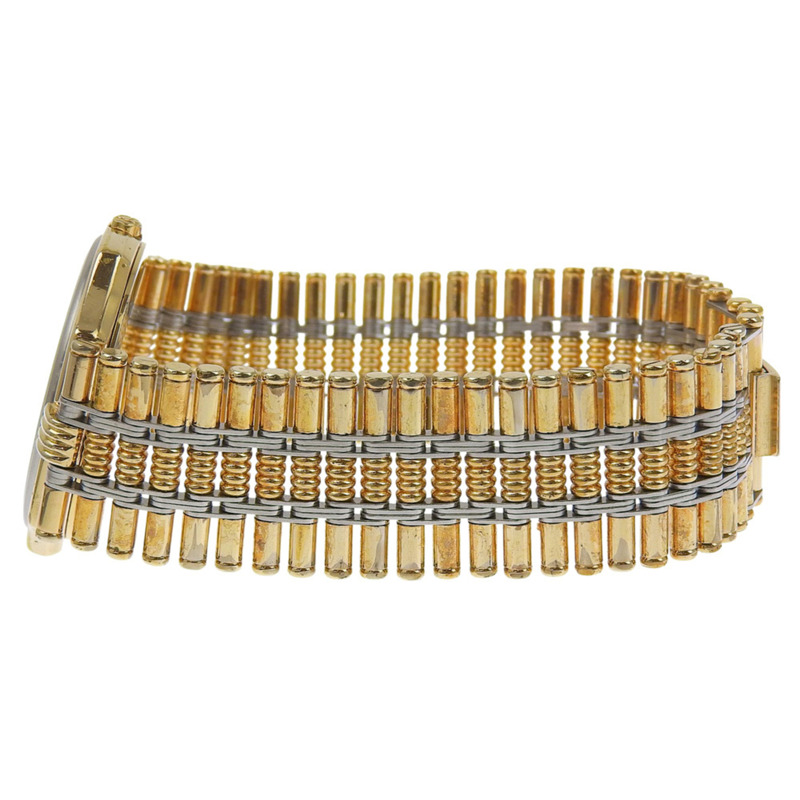 Christian Dior 45.15.01 鍍金石英指針式男士日期顯示腕錶，金色錶盤-4