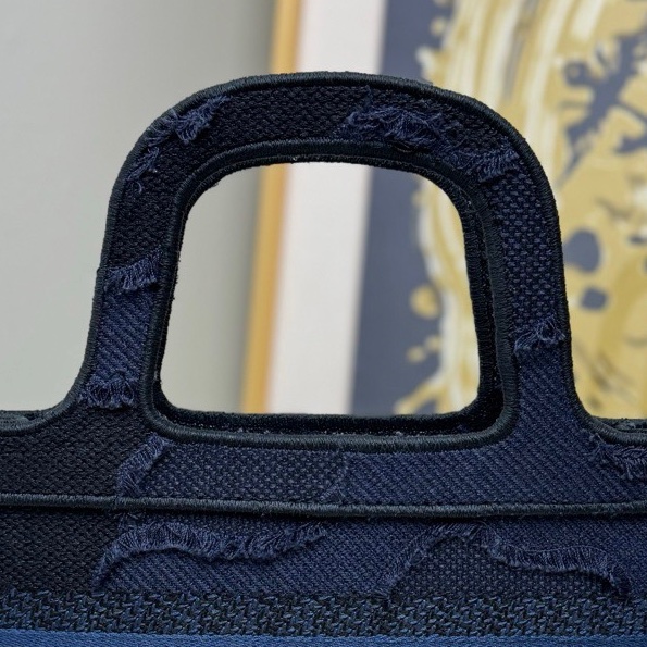 【全❤️未使用】Dior mini tote 藍黑色迷彩刺繡帆布托特手提包-4