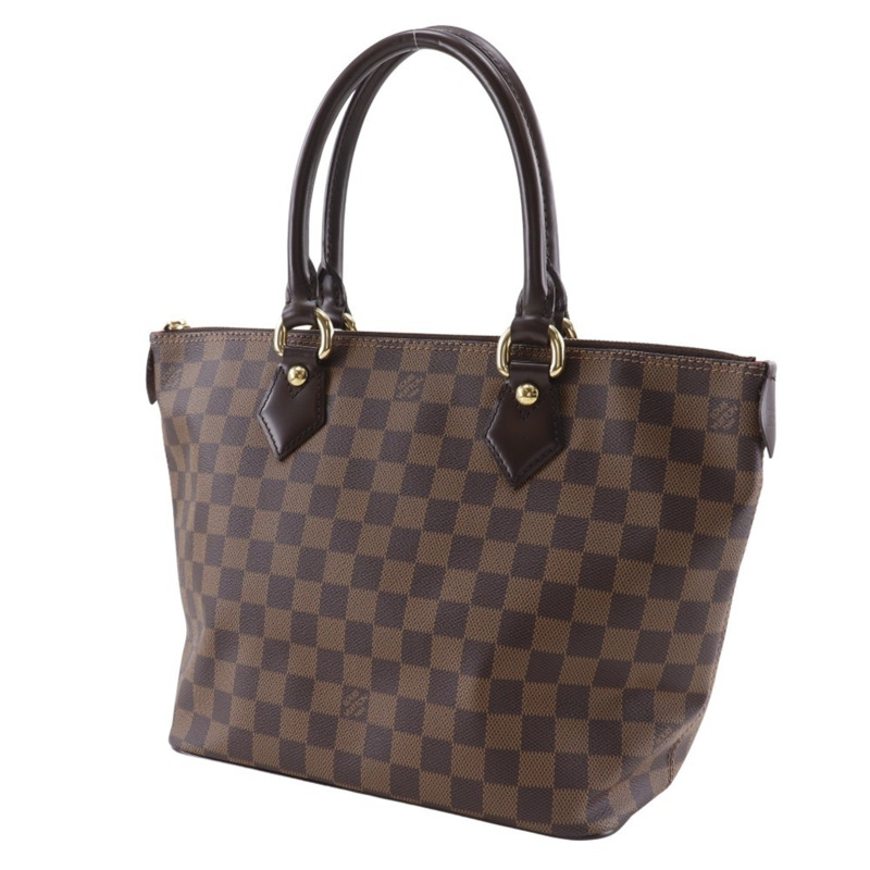 路易威登 Saleya PM 手提包 N51183 Damier 帆布 2007 棕色 VI4077 A5 拉鍊 女士-1
