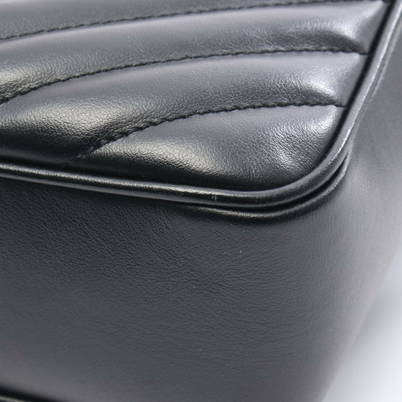 SAINT LAURENT PARIS LOU 肩挎斜背包 612544 黑色皮革 二手 女士-5