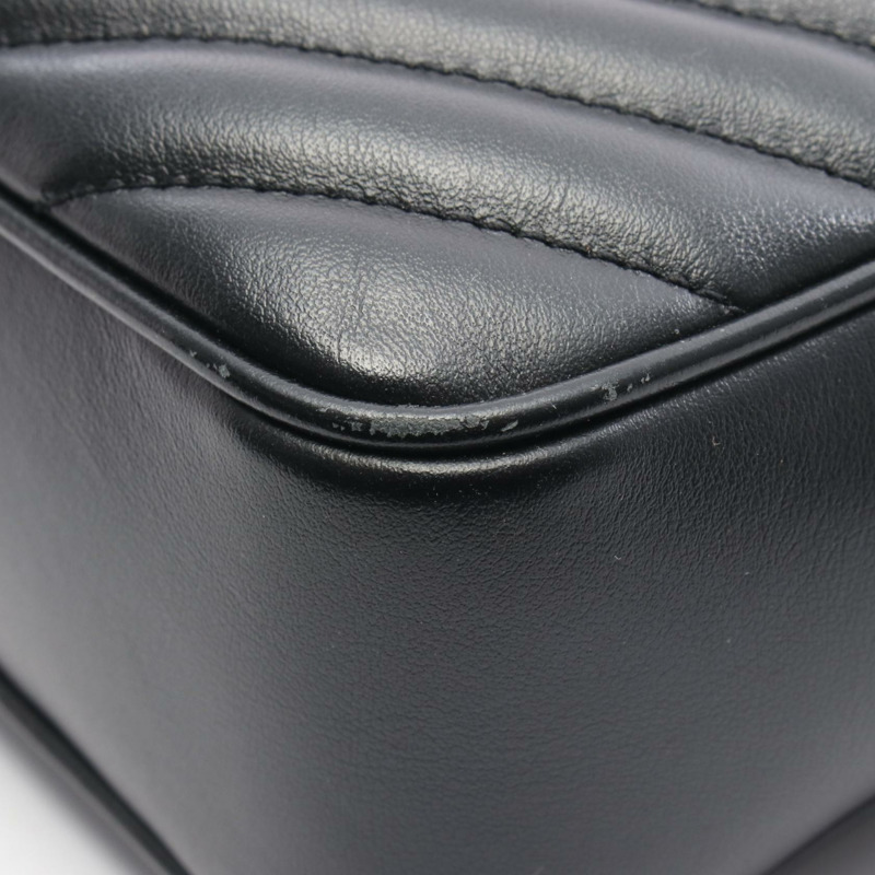 SAINT LAURENT PARIS LOU 肩挎斜背包 612544 黑色皮革 二手 女士-6