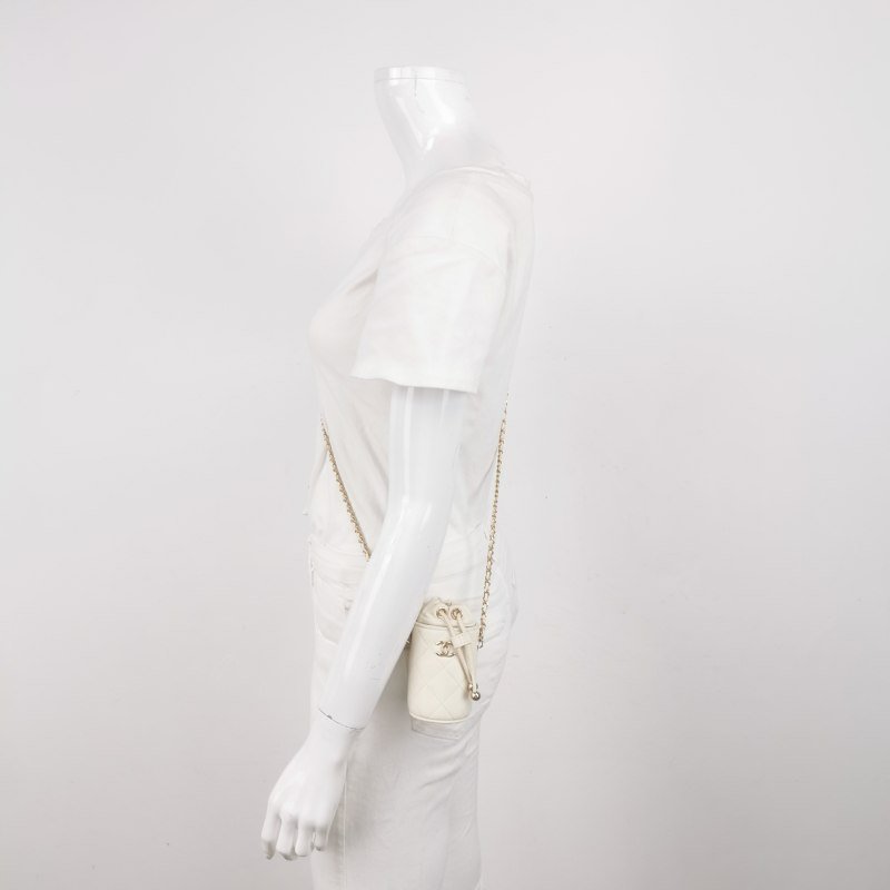 Chanel羊皮純色菱格絎縫雙Clogo斜挎包單肩包-1