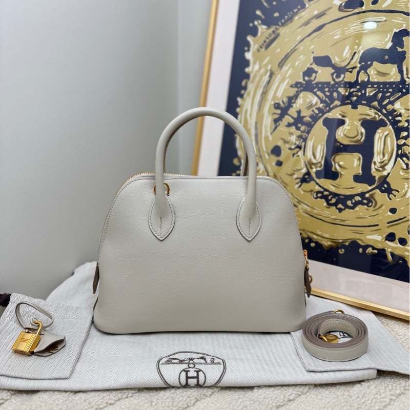 【附件：塵袋 99❤️】Hermes bolide25 冰川白金扣 EC皮 U刻-0