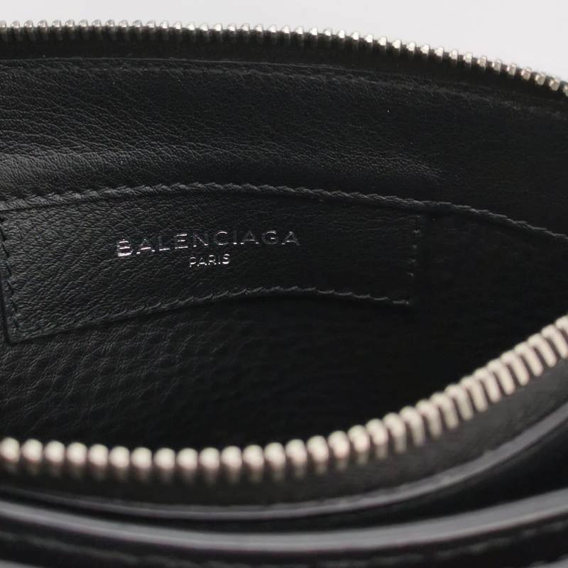 Balenciaga Papier牛皮純色鉚釘流蘇拉鏈隔層斜挎包單肩包-7