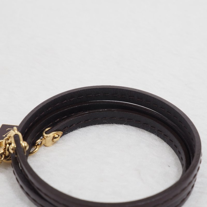 LV 酒紅色淡皮手帶-9