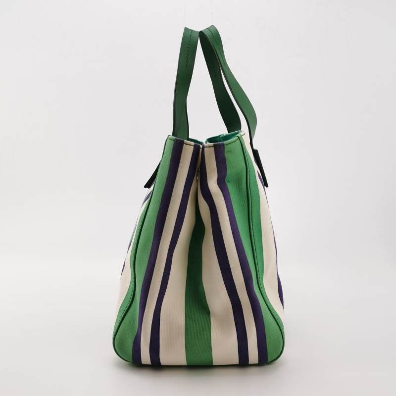 Miu Miu牛皮帆布撞色字母Logo斜挎包單肩包-2