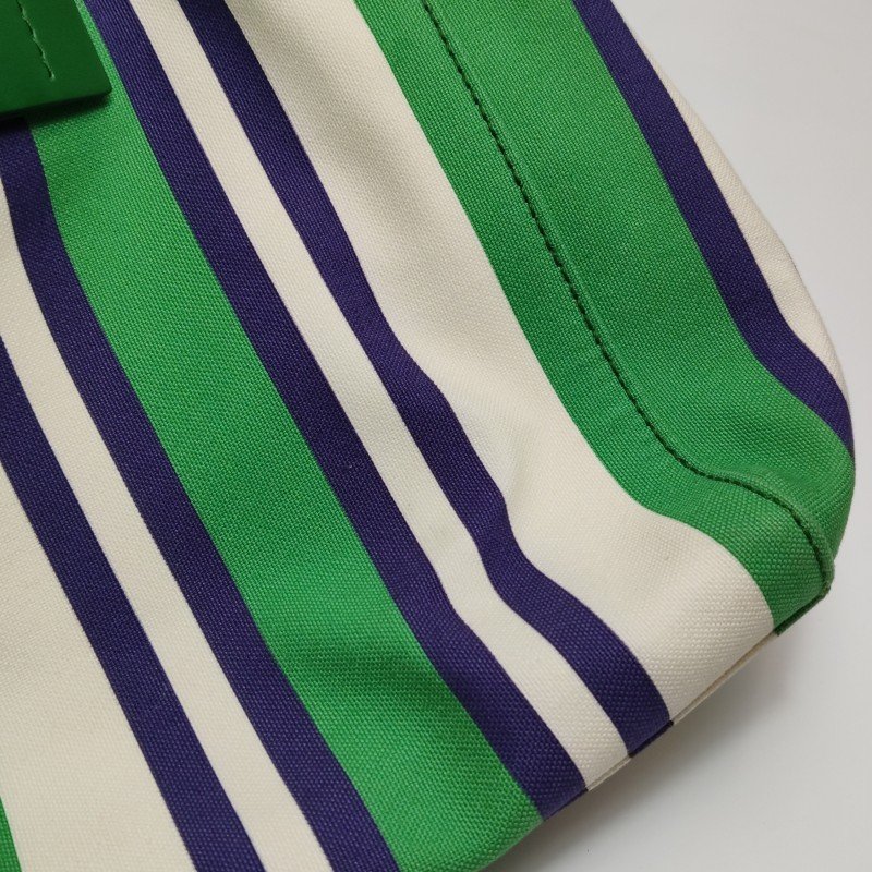 Miu Miu牛皮帆布撞色字母Logo斜挎包單肩包-18