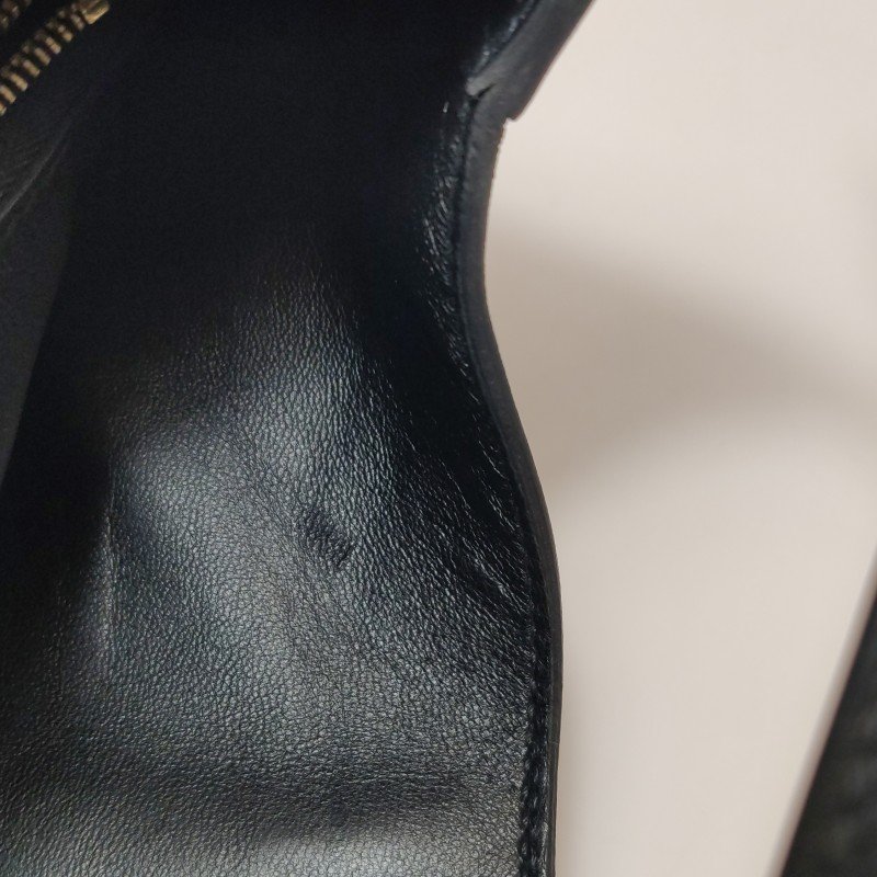 Hermes Trim Duo24金屬扣斜挎包Evergrain牛皮金扣89黑色D刻-10