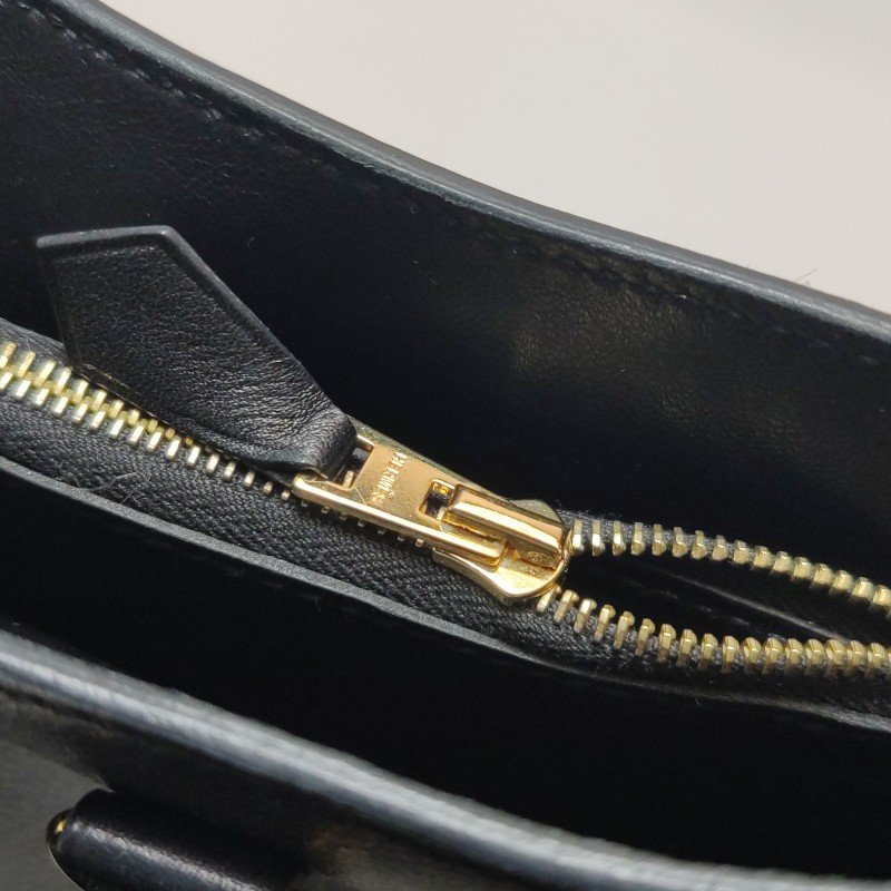 Hermes Trim Duo24金屬扣斜挎包Evergrain牛皮金扣89黑色D刻-14