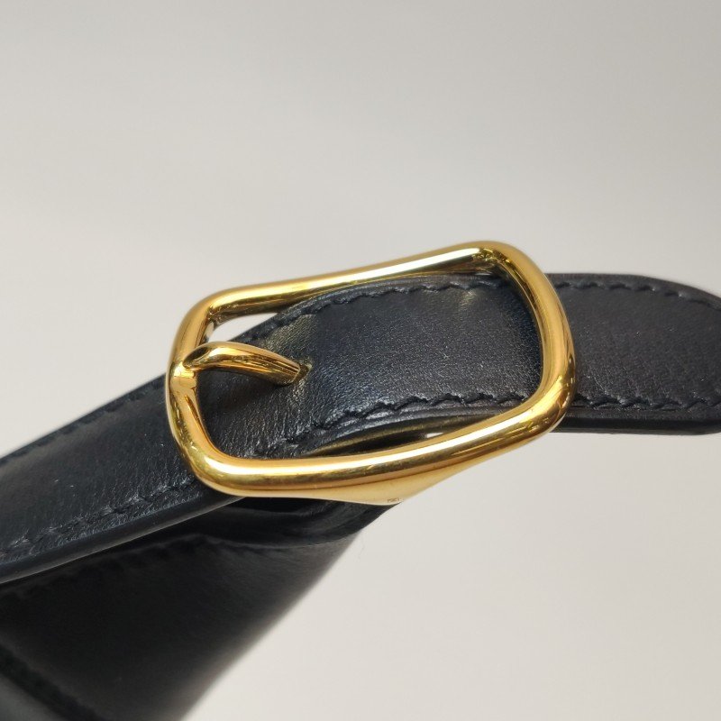 Hermes Trim Duo24金屬扣斜挎包Evergrain牛皮金扣89黑色D刻-15