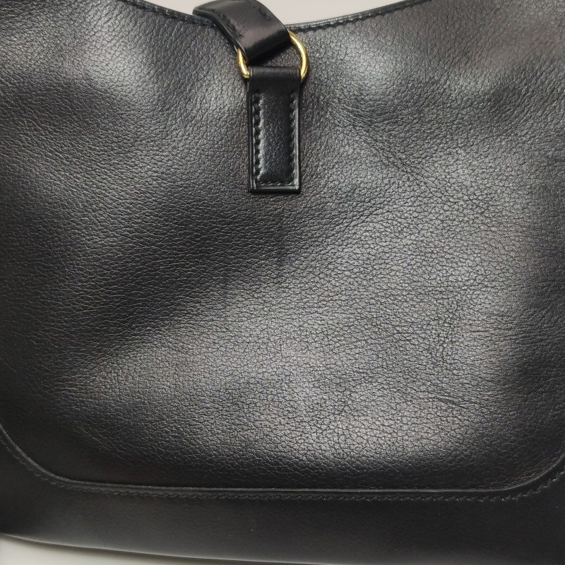 Hermes Trim Duo24金屬扣斜挎包Evergrain牛皮金扣89黑色D刻-19