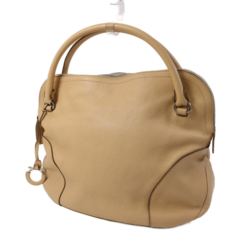 Salvatore Ferragamo 牛皮皮革Hand Bag銀扣手挽袋-1
