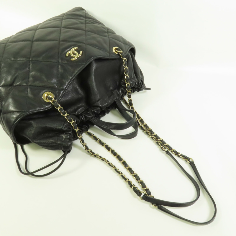 CHANEL 牛皮皮革Chain Tote金扣手挽肩背兩用袋-4