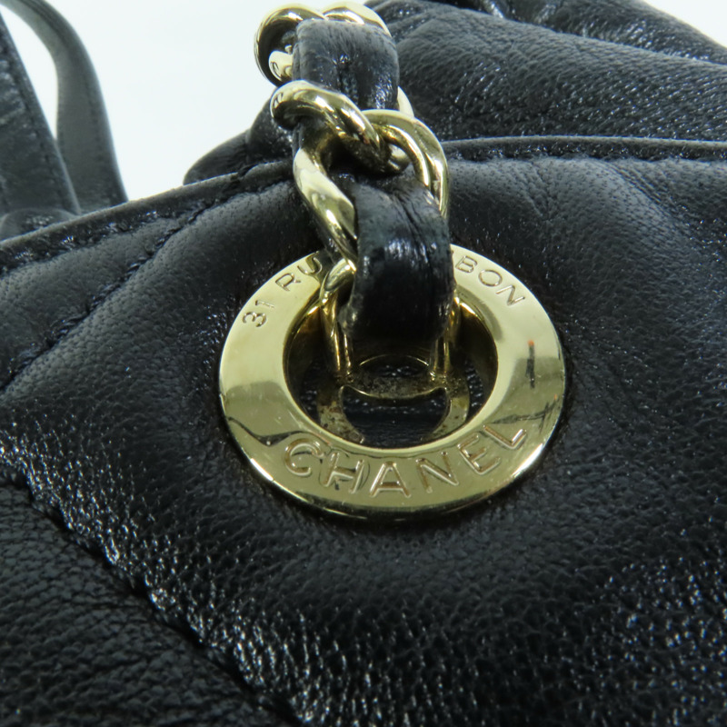 CHANEL 牛皮皮革Chain Tote金扣手挽肩背兩用袋-6