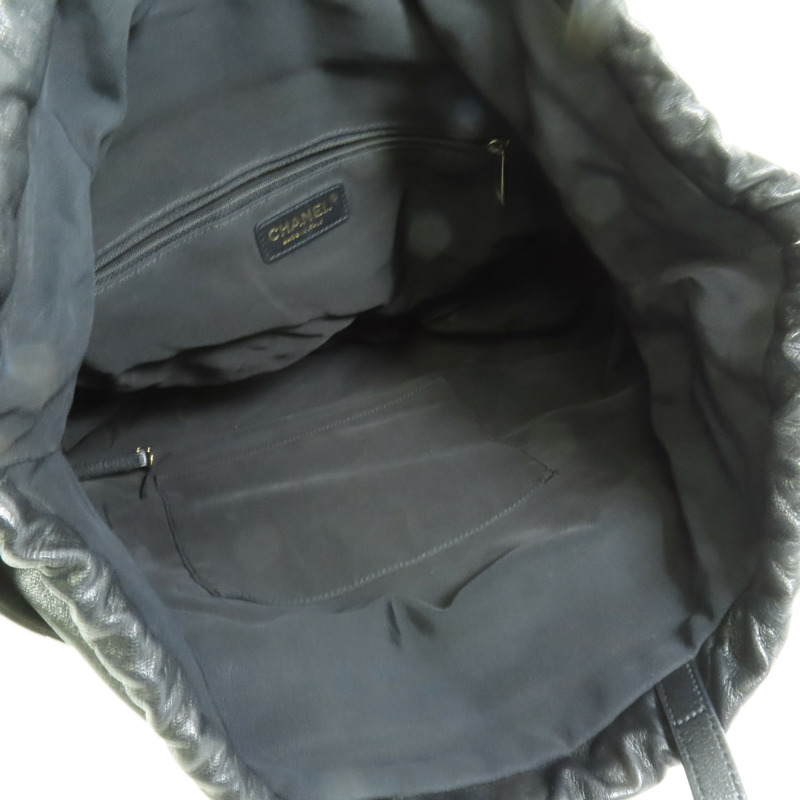 CHANEL 牛皮皮革Chain Tote金扣手挽肩背兩用袋-7