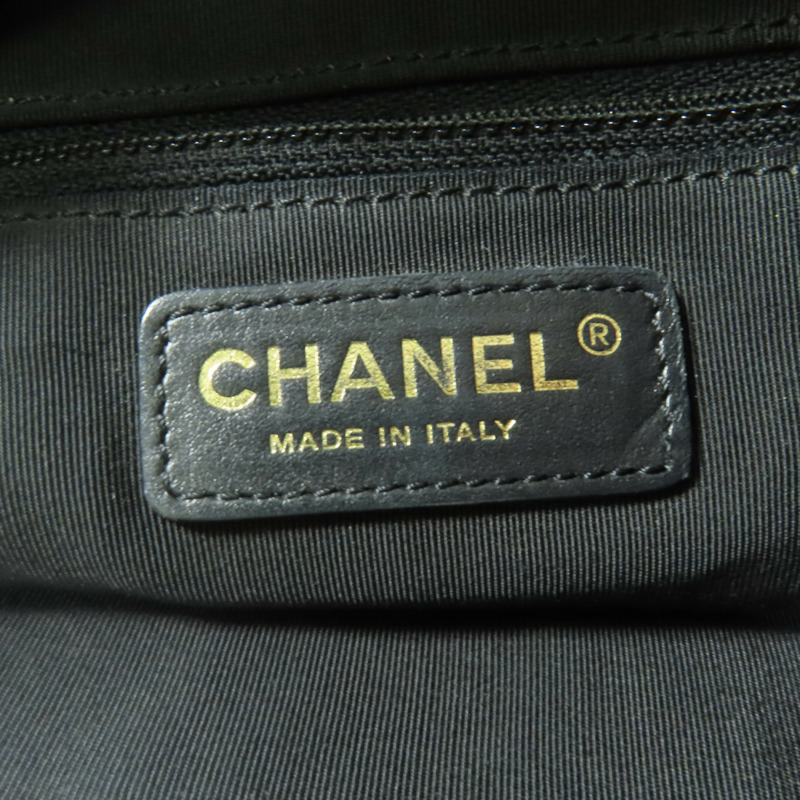 CHANEL 牛皮皮革Chain Tote金扣手挽肩背兩用袋-8