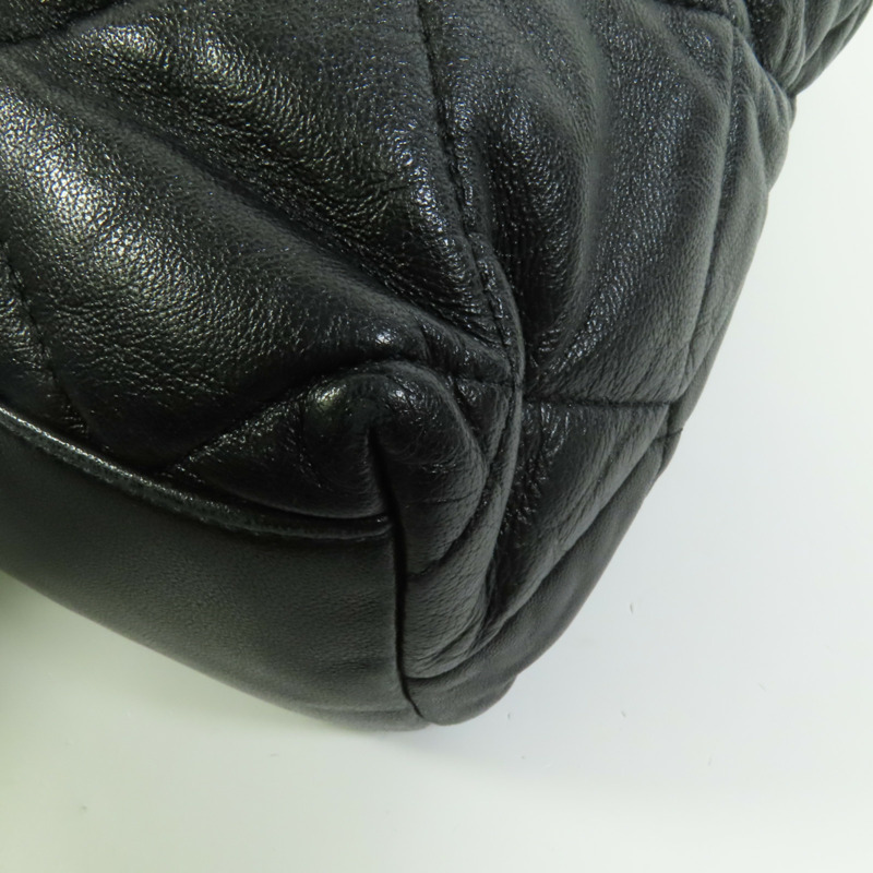 CHANEL 牛皮皮革Chain Tote金扣手挽肩背兩用袋-12