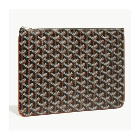 GOYARD Sena MM 手拿包 黑色棕褐色