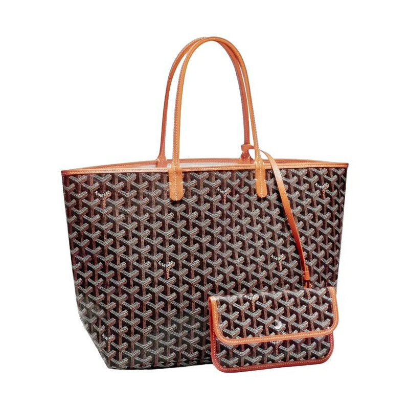 GOYARD Saint Louis PM 單肩購物袋 黑色/棕褐色-12