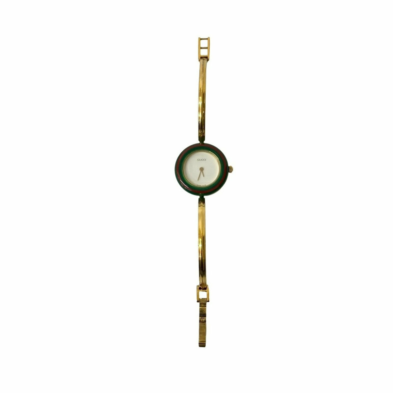 GUCCI Vintage Change Bezel S Sherry Line GP Plastic Watch Women's Gold 40917-0