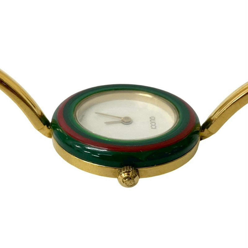 GUCCI Vintage Change Bezel S Sherry Line GP Plastic Watch Women's Gold 40917-2