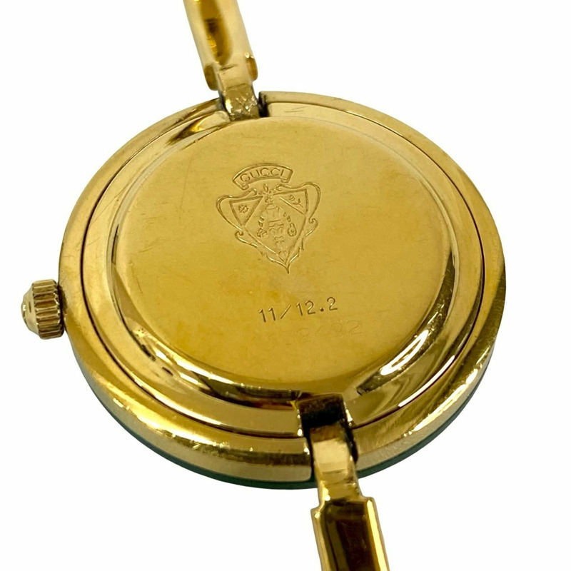 GUCCI Vintage Change Bezel S Sherry Line GP Plastic Watch Women's Gold 40917-4